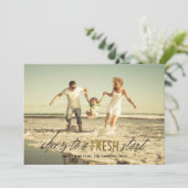 Fresh Start Happy New Year-fotokaart Feestdagenkaart (Staand voorkant)
