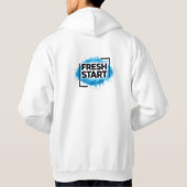 Fresh Start Motivational Typography Design with Hoodie (Achterkant)