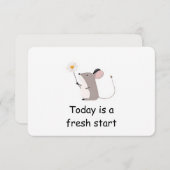 Fresh Start Mouse Woodland Animal Affirmation Kaar Kaart (Voorkant / Achterkant)
