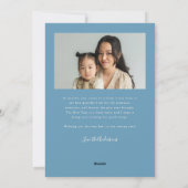 Fresh Start New Year Denim Blue Curved Frame Photo Feestdagenkaart (Achterkant)