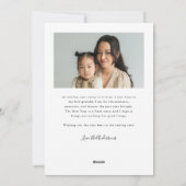 Fresh Start New Year White Curved Frame Photo Feestdagenkaart (Achterkant)