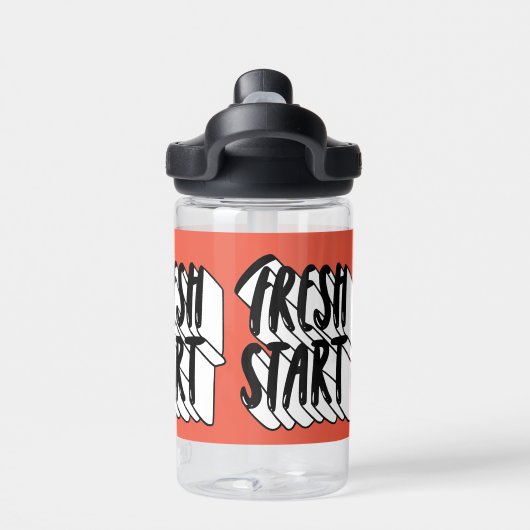 Fresh Start School Aangepaste naam Waterfles (Achterkant)