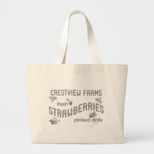 FRESH STRAWBERRIES GROTE TOTE BAG (Voorkant)
