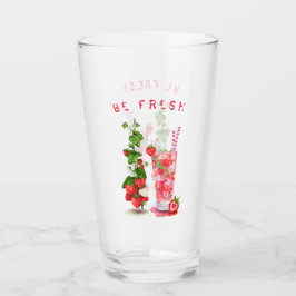Fresh Strawberry Cool Drink Glass Glas