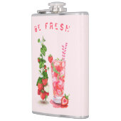 Fresh Strawberry Drink Flask - aangepaste tekst Heupfles (Links)