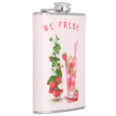 Fresh Strawberry Drink Flask - aangepaste tekst Heupfles (Rechts)