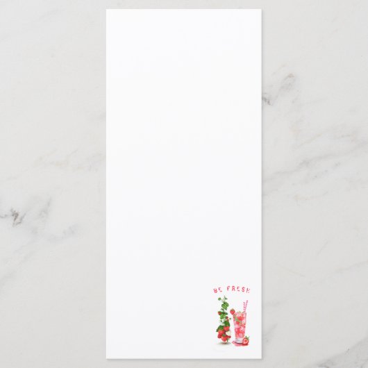 Fresh Strawberry Drink Menu - Aangepaste tekst (Voorkant)