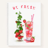Fresh Strawberry Drink Notitieboek - Aangepaste te (Voorkant)