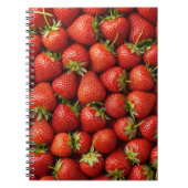 Fresh Strawberry Fields Repeating Pattern Notitieboek (Voorkant)