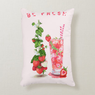 Fresh Strawberry Juice Drink Kussen Aangepaste tek
