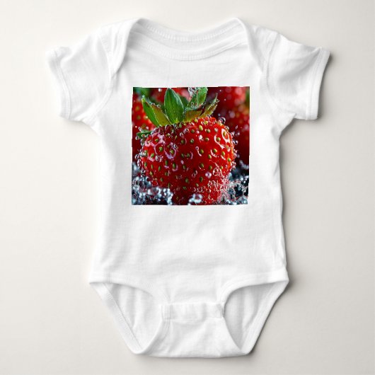 Fresh Strawberry Splash - Baby Bodysuit (Voorkant)