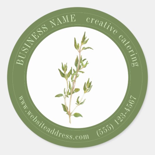 FRESH THYME Biz ID Grote ronde Stickers II (Voorkant)
