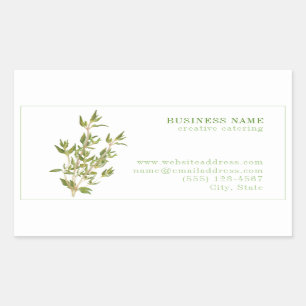 FRESH THYME Biz ID Rechthoek Stickers