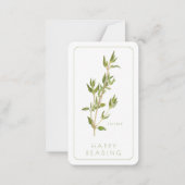 FRESH THYME Bladwijzer - 3.5x2 Kaart + Tekst Notitiekaartje (Achterkant)