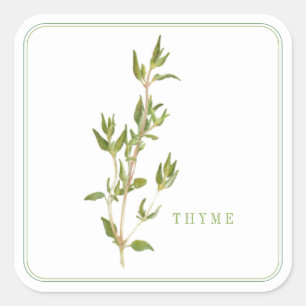 FRESH THYME Grote Vierkante Stickers
