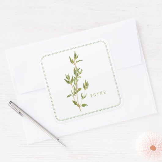 FRESH THYME Grote Vierkante Stickers (Envelop)