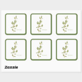 FRESH THYME Grote Vierkante Stickers - Groen (Vel)