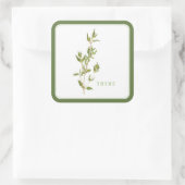 FRESH THYME Grote Vierkante Stickers - Groen (Tas)