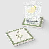 FRESH THYME Marble Stone Onderzetter (-tekst) Groe (Zijkant)