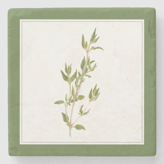 FRESH THYME Marble Stone Onderzetter (-tekst) Groe (Voorkant)