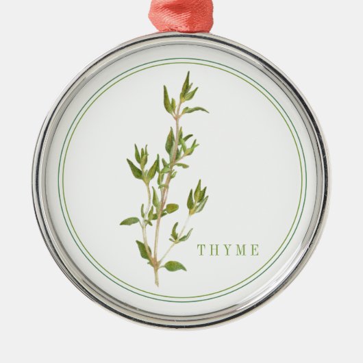 FRESH THYME Premium Rond Ornament (Voorkant)