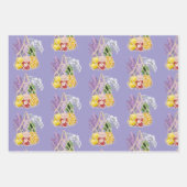 Fresh to the Market Eerste Verjaardag Thema – Bloe Inpakpapier Vel (Voorkant 3)