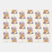 Fresh to the Market Eerste Verjaardag Thema – Bloe Inpakpapier Vel (Voorkant 2)