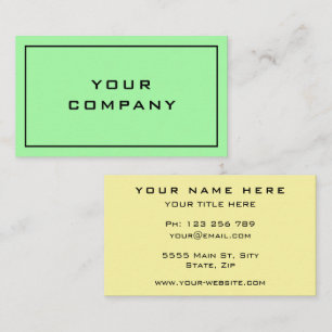 Fresh Two Colors - Elegant Professional Moderne Visitekaartje