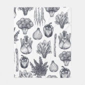 Fresh vegetables seamless pattern. Broccoli Fleece Deken (Voorkant)