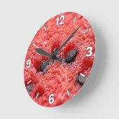 Fresh Watermelon Pulp Macro Texture Kitchen Decor Ronde Klok (Hoek)