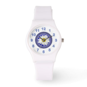Fresh White Daisy Horloge