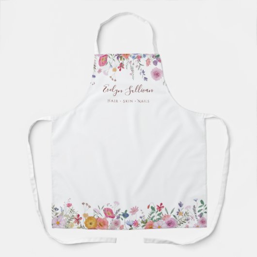 Fresh wildflower beauty professioneel schort (Voorkant)