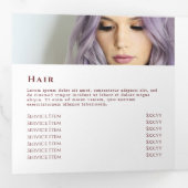 Fresh Wildflower Gold Circle Trifold Brochure Drieluik Kaart (Binnenzijde eerst)