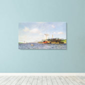 Fresh Wind on the Volga, 1895 Canvas Afdruk (Insitu (Houten vloer))