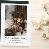 Fresh year, familiar faces.,Christmas Photo Card Kaart
