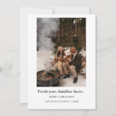 Fresh year, familiar faces.,Christmas Photo Card Kaart (Voorkant)