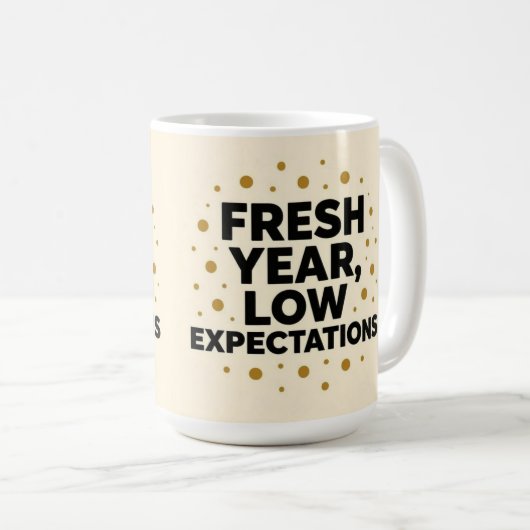 Fresh year low expectations  koffiemok (Voorkant rechts)