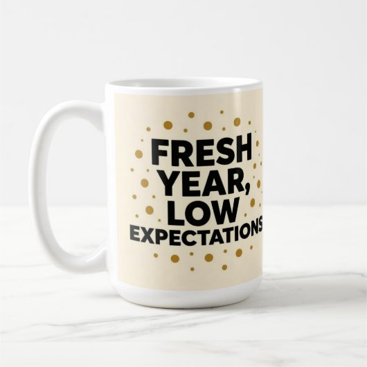Fresh year low expectations koffiemok (Links)