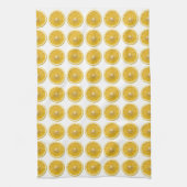 Fresh Yellow Lemon Slice Citrus Pattern Kitchen Theedoek (Verticaal)