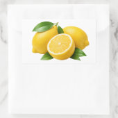 Fresh Yellow Lemons with Green Leaves Sticker (Tas)