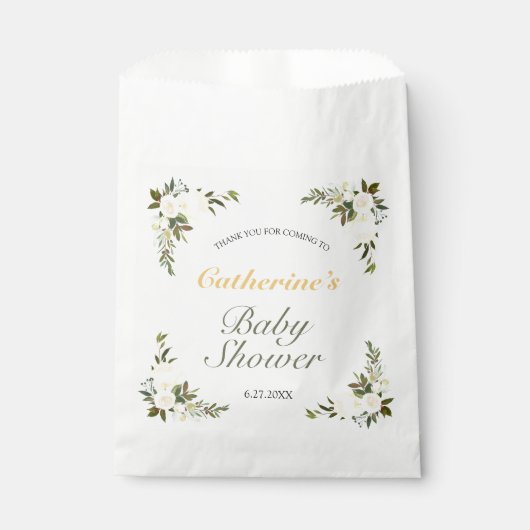 Fresh Yellow Spring Floral Baby Shower Bedankzakje (Voorkant)