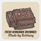 Fresh Zelfgemaakte brownies addname sticker (Voorkant)