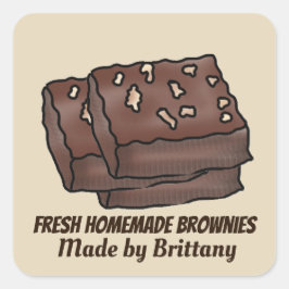 Fresh Zelfgemaakte brownies addname sticker