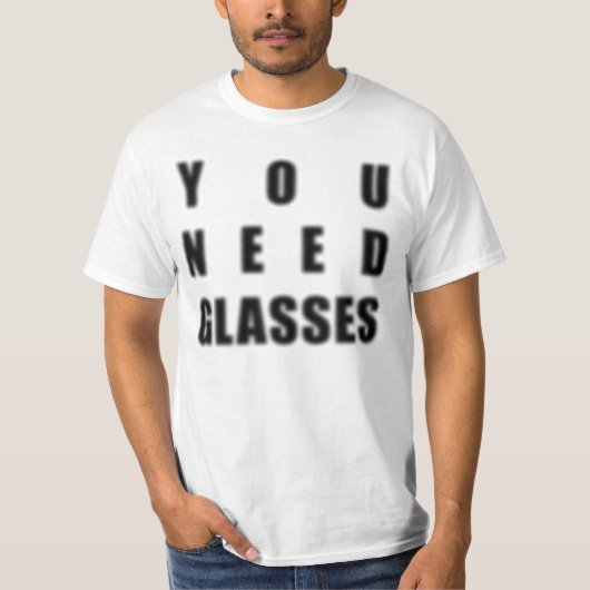 Freshirt: Je hebt een bril nodig T-shirt (Voorkant)