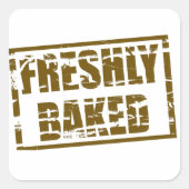 Freshly Baking Vierkante Sticker (Voorkant)