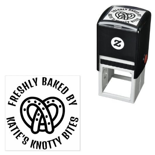 Freshly Bked Pretzel - Aangepast voor kleine bedri Zelfinktende Stempel (In situ)