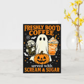 Freshly Boo'd Coffee Served With Scream And Sugar Kaart (Gele Bloem)