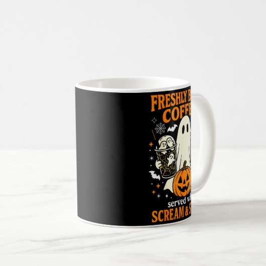 Freshly Boo'd Coffee Served With Scream And Sugar  Koffiemok (Voorkant rechts)