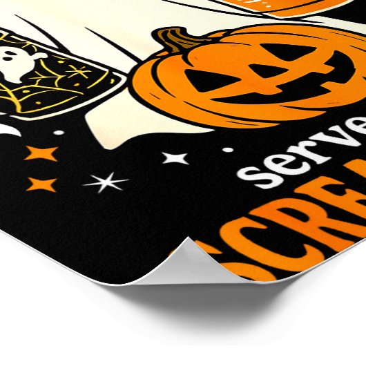 Freshly Boo'd Coffee Served With Scream And Sugar Poster (Hoek)