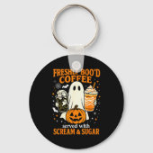 Freshly Boo'd Coffee Served With Scream And Sugar Sleutelhanger (Voorkant)